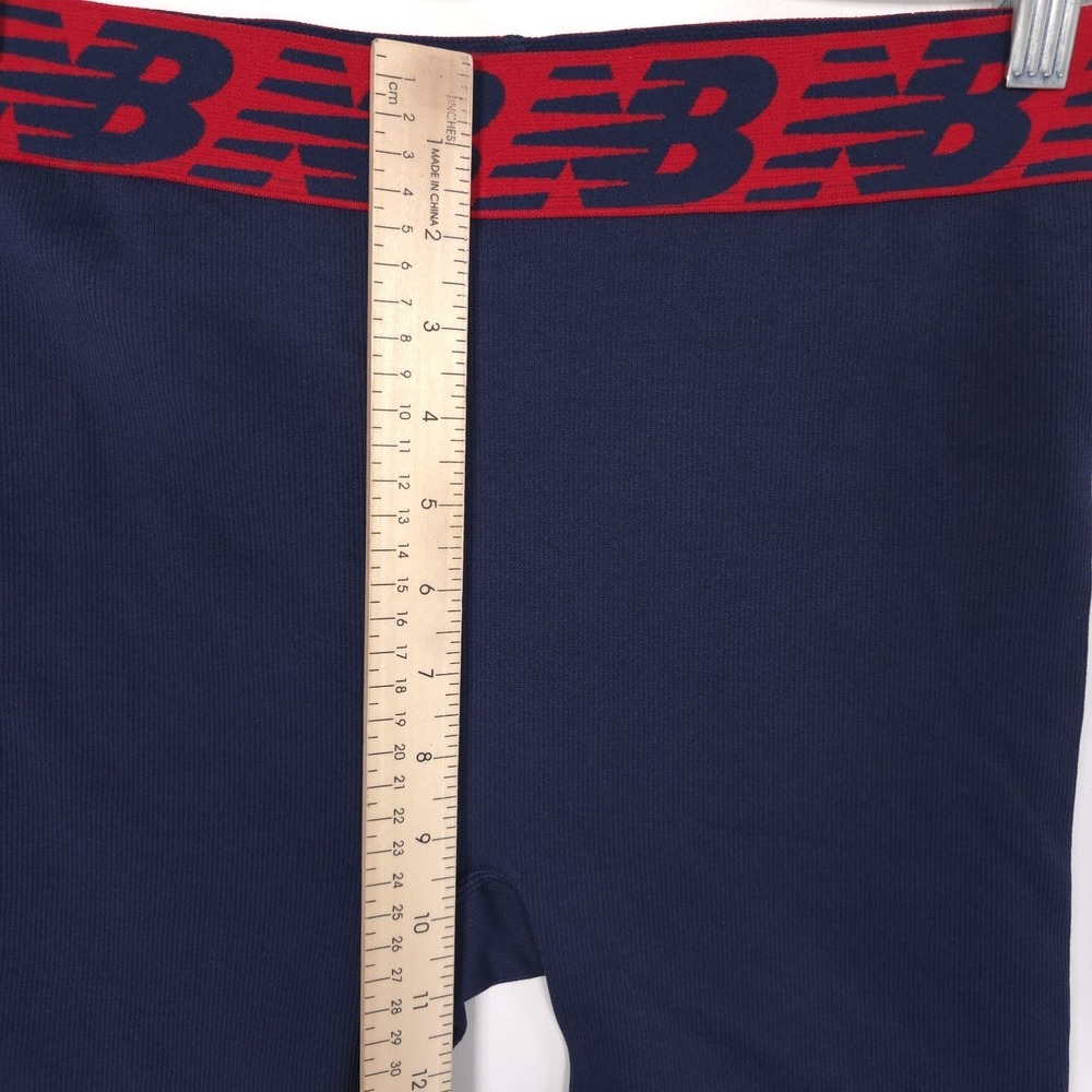 NEW BALANCE Womens New Set Bra Shorts Athletic MEDIUM Navy Red Sport R001863 - Picture 10 of 14